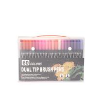 Kit de Canetinhas com Ponta Dupla 60 Cores - 08332B-60