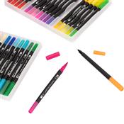 Kit de Canetinhas com Ponta Dupla 144 Cores - 08332B-144