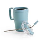Caneca Térmica 600 ml com Canudo Inox - 18968