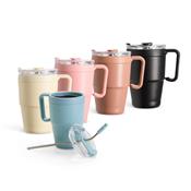 Caneca Térmica 600 ml com Canudo Inox - 18968