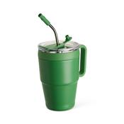 Caneca Térmica 600 ml com Canudo Inox - 18968