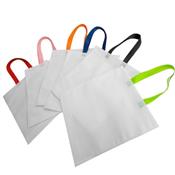 Sacola de TNT Branca com Alça Colorida - 15318N