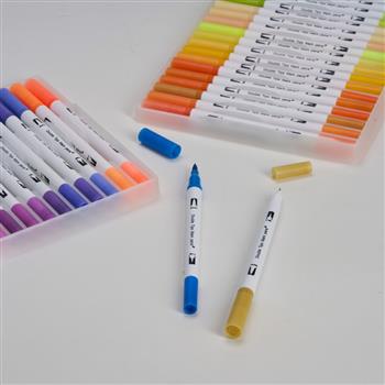 Kit Canetinhas Ponta Dupla 72 Cores - 08332-72