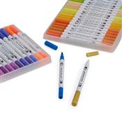 Kit Canetinhas Ponta Dupla 72 Cores - 08332-72