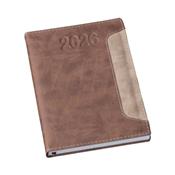 Agenda Diária 2026 Estampada Marrom Vertical - LG3776