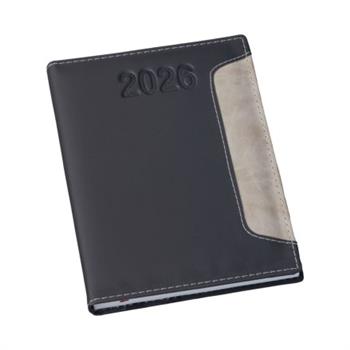 Agenda Diária 2026 Estampada Preta Vertical - LG3777