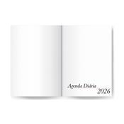 Agenda Diária 2026 Estampada Preta Vertical - LG3777