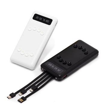 Power Bank 10.000mAh com Lanterna e Multissaídas - 08009
