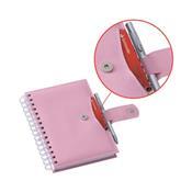 Planner Elite Rosa Wire-o c/ Fecho de Imã + Sup. p/ Cartão e Caneta - LG3494 Rosa