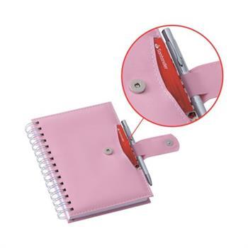 Planner Elite Rosa Wire-o c/ Fecho de Imã + Sup. p/ Cartão e Caneta - LG3494 Rosa