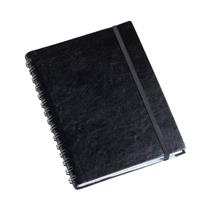 Planner Executivo C/Wire-o Embutido em Couro Sintético Preto C/Elástico - LG3522 PLANNER