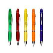 Caneta Plástica com Marca Texto - 09112