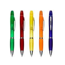 Caneta Plástica com Marca Texto - 09112