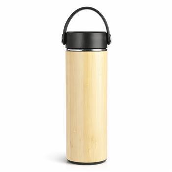Garrafa Térmica Revestida em Bambu 400 ml - 19156