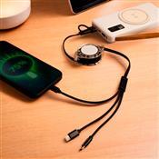 Cabo Retrátil 3 em 1 com Adaptador - 09287