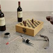Kit Vinho com Jogo de Xadrez 4 Peças - 19118