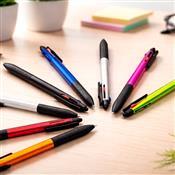 Caneta Plástica com Três Cores Touch - 09211