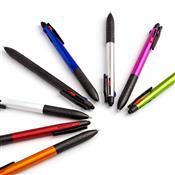 Caneta Plástica com Três Cores Touch - 09211