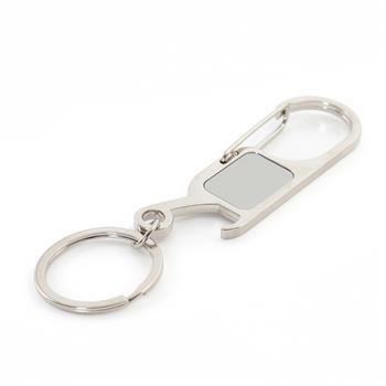 Chaveiro de Metal com Abridor e Mosquetão - 19157